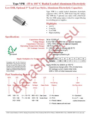 VPR351U100J3L7JQ datasheet  